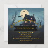 不気味かわいい10月幽霊カボチャパーティー 招待状 (裏面)