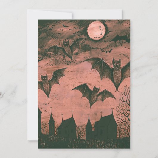 不気味こうもりと満月ハローウィンパーティ 招待状 (裏面)