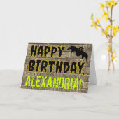 不気味こうもりハロウィインスパイアン「ハッピーバースデー」 カード (黄色い花)