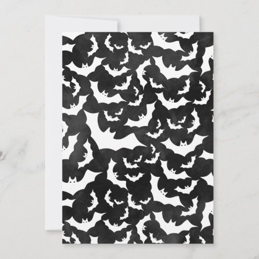 不気味こうもりハローウィンパーティ招待状 招待状 (裏面)