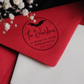 不気味こうもりラウンドハロウィーン差出人住所 セルフインキングスタンプ