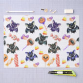不気味こうもり&キャンディ、水彩カラフル 薄葉紙 (クラフト)