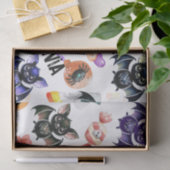 不気味こうもり&キャンディ、水彩カラフル 薄葉紙 (ギフト)