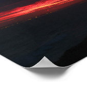 不気味だが美しい夕日 ポスター (角)