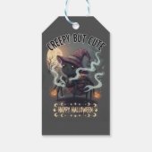 不気味だけどかわいいクモのハッピーハロウィン ギフトタグ (裏面)