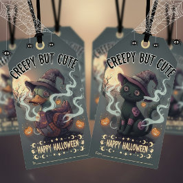 不気味だけどかわいいハッピー ハロウィン ギフトタグ