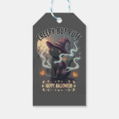 不気味だけどかわいい猫 ハッピーハロウィン ギフトタグ (裏面)