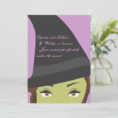 不気味でシックな魔法使いのハローウィンパーティの招待状 招待状 (スタンド正面)