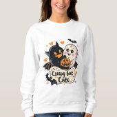 不気味で可愛い | ExDesigner | ハロウィン スウェットシャツ (正面)