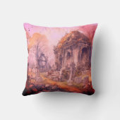 不気味で墓地不気味ピンクのハロウィーン クッション (裏面)