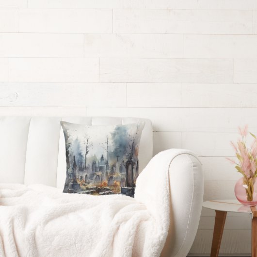 不気味で墓地不気味ピンクのハロウィーン クッション (ソファ)