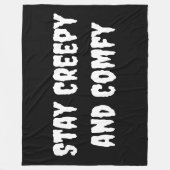 不気味で快適なハロウィーンを過ごす フリースブランケット (正面)