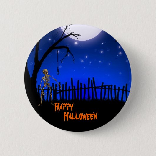 不気味で怖いハロウィーン 缶バッジ (正面)