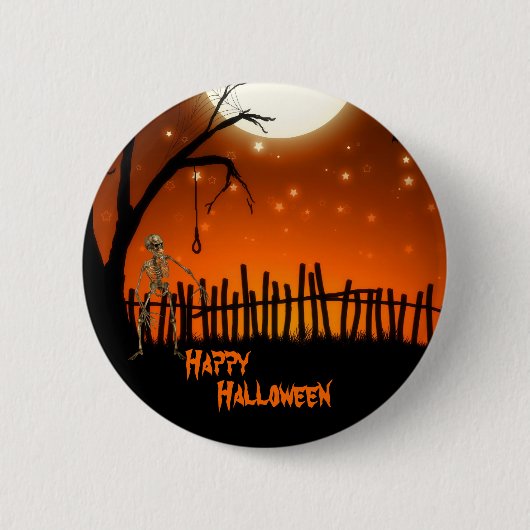 不気味で怖いハロウィーン 缶バッジ (正面)