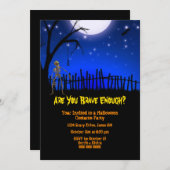 不気味で怖いハローウィンパーティ 招待状 (正面/裏面)