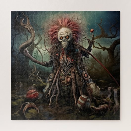 不気味で怖い沼の生物 ジグソーパズル (縦)