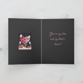 不気味で感傷的な星空のハロウィン カード (内部)