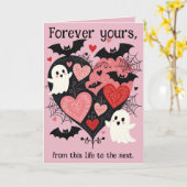 不気味で甘いハロウィン カード (黄色い花)