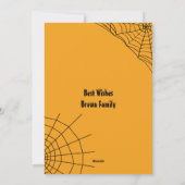 不気味で素敵なハロウィンの詩 黒猫 かわいい クリープ シーズンカード (裏面)