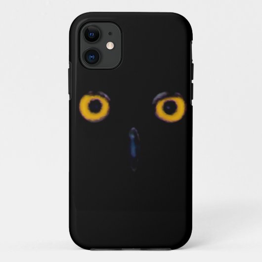 不気味で賢く古いフクロウの目の顔ハロウィン Case-Mate iPhoneケース (裏面)