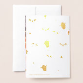 不気味なおもしろいピンクゴーストのハロウィーンテンプレート招待 箔カード (裏面封筒付き)