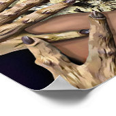 不気味なかか女性ホラーオリジナルアートポスター ポスター (角)