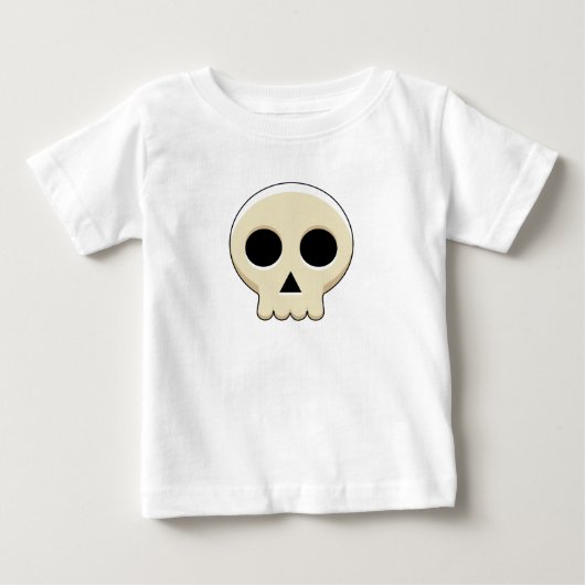 不気味なかわいいかわいいゴシックスカル ベビーTシャツ (正面)