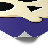 不気味なかわいいかわいいゴシックスカル ポスター (角)