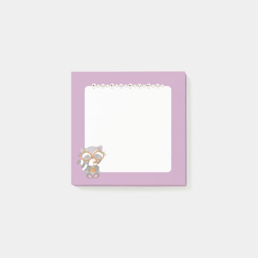 不気味なかわいいアライグマ ポストイット (正面)