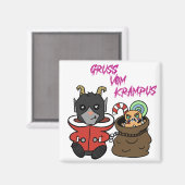 不気味なかわいいクランプス マグネット (正面/裏面)