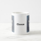 不気味なかわいいゴシックモットマン名前をカスタムする コーヒーマグカップ (中央)