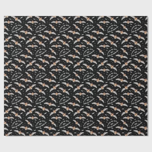 不気味なかわいいゴシックヴァンパイアこうもりヴィンテージハロウィーン ラッピングペーパー (フラット)