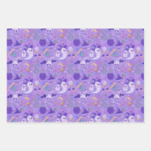 不気味なかわいいトリックまたは子供たちをハロウィーンで扱う ラッピングペーパーシート (正面2)