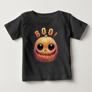 不気味なかわいいハロウィンカボチャ頭ことわざブー ベビーTシャツ