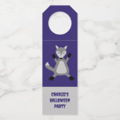 不気味なかわいいハロウィーンウルフカスタム ボトルネックタグ (裏面)