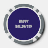 不気味なかわいいハロウィーンウルフカスタム ポーカーチップ (裏面)