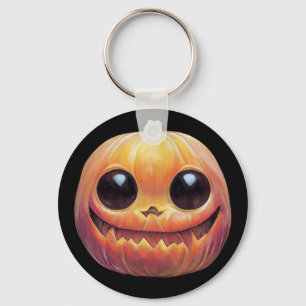 不気味なかわいいハロウィーンカボチャ顔 キーホルダー