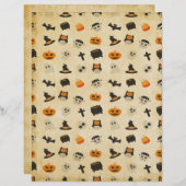 不気味なかわいいハロウィーンテーマ柄 (正面/裏面)