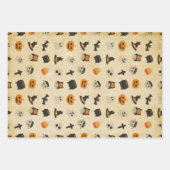 不気味なかわいいハロウィーンテーマ柄 ラッピングペーパーシート (正面)