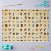 不気味なかわいいハロウィーンテーマ柄 薄葉紙 (クラフト)