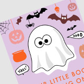 不気味なかわいい幽霊ハロウィーン1歳の誕生日 招待状