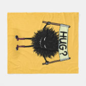 不気味なかわいい悪キャラクターハグ フリースブランケット (正面(横))