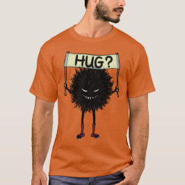 不気味なかわいい悪キャラクターハグ Tシャツ
