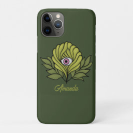 不気味なかわいい植物春グリーンファンタジーアート名 iPhone 11 PROケース
