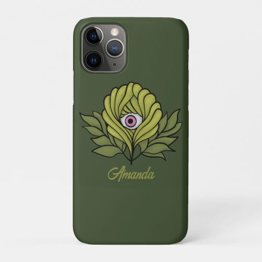 不気味なかわいい植物春グリーンファンタジーアート名 Case-Mate iPhoneケース (裏)