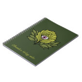 不気味なかわいい植物春グリーンファンタジー生物学 ノートブック (左側)