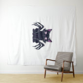 不気味なかわいい猫 – クモの脚とハートの目を隠す タペストリー (インサイチュ(横))