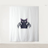 不気味なかわいい猫 – クモの脚とハートの目を隠す タペストリー (正面)