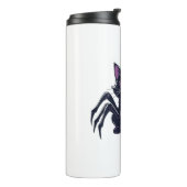 不気味なかわいい猫 – クモの脚とハートの目を隠す タンブラー (回転左)