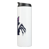 不気味なかわいい猫 – クモの脚とハートの目を隠す タンブラー (回転右)